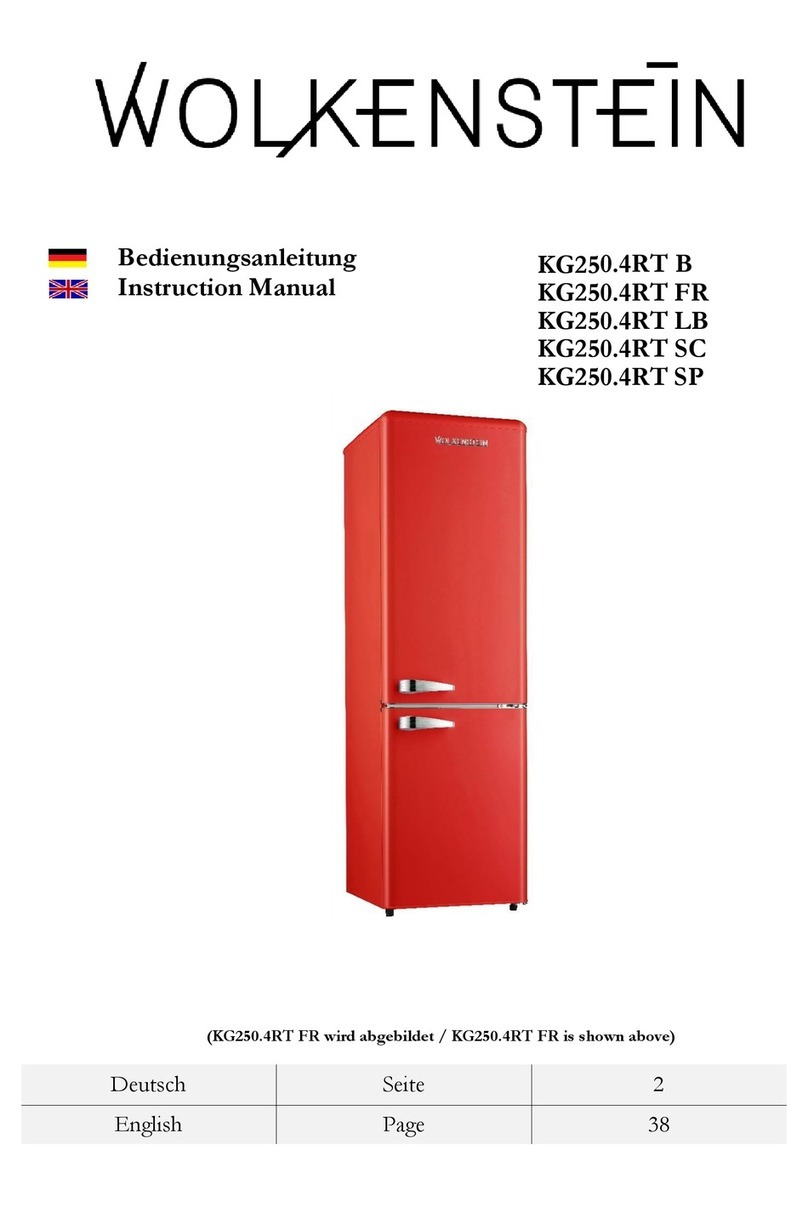 Wolkenstein KG250.4RT B A++ User manual Wolkenstein KG250.4RT B A++ User manual
