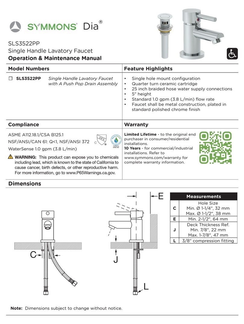 Symmons Dia SLS3522PP Manual