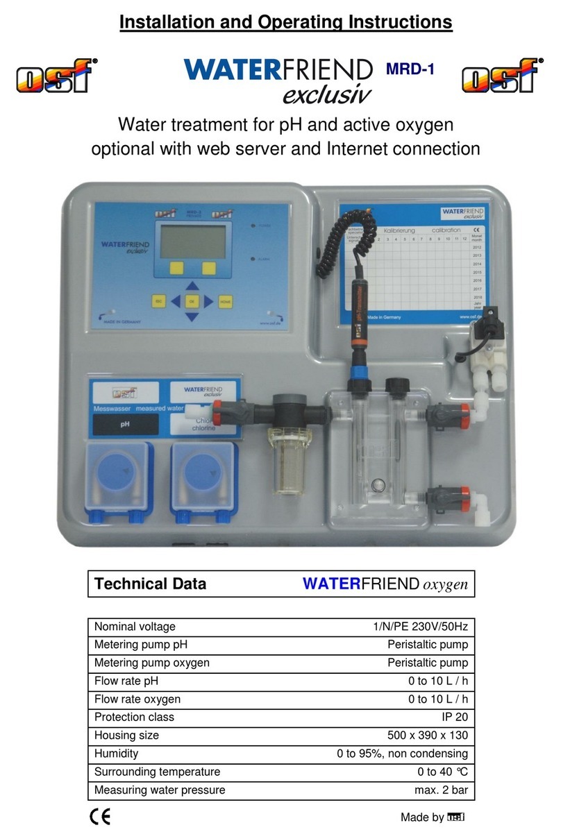 OSF WATERFRIEND exclusiv MRD-1 Installation and operating instructions