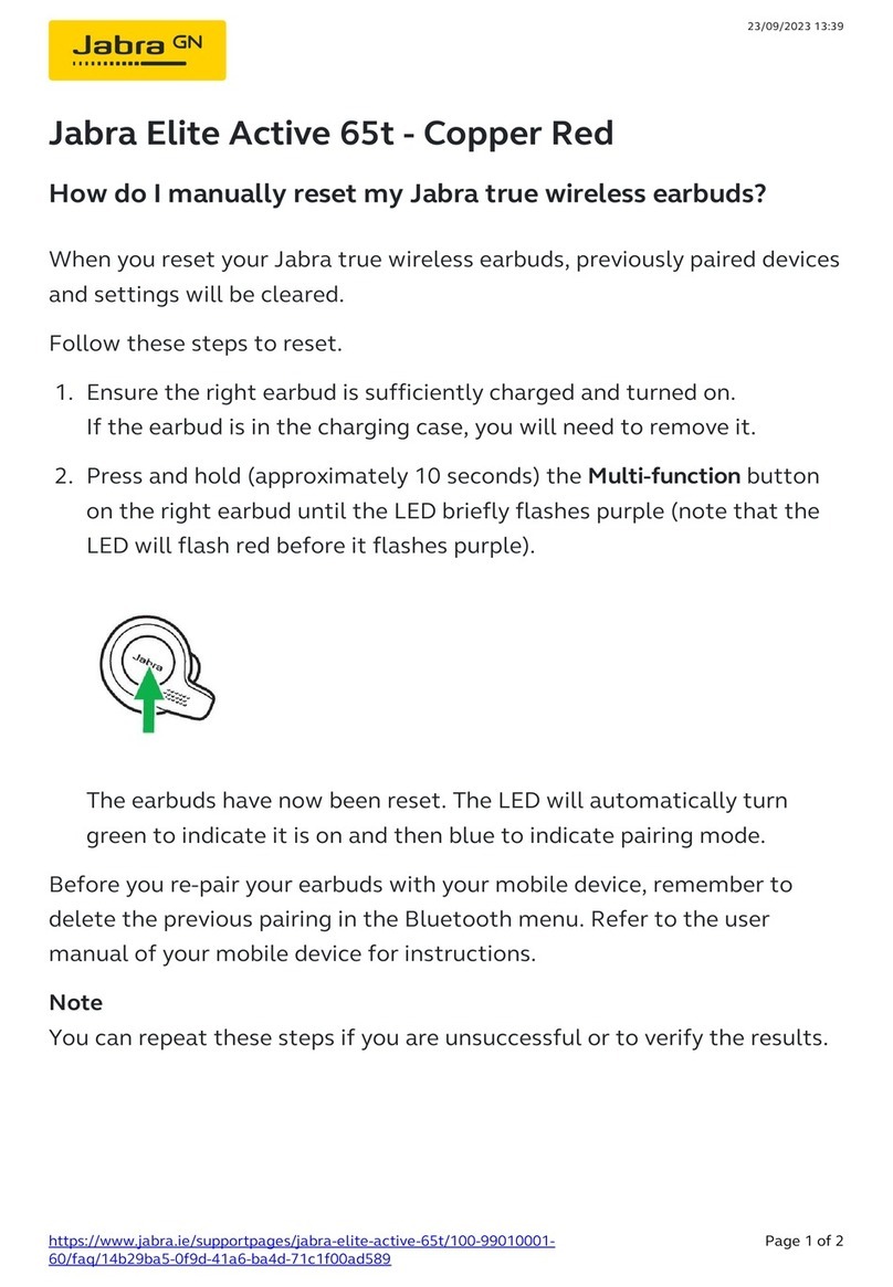 Jabra Elite Active 65t User manual Jabra Elite Active 65t User manual