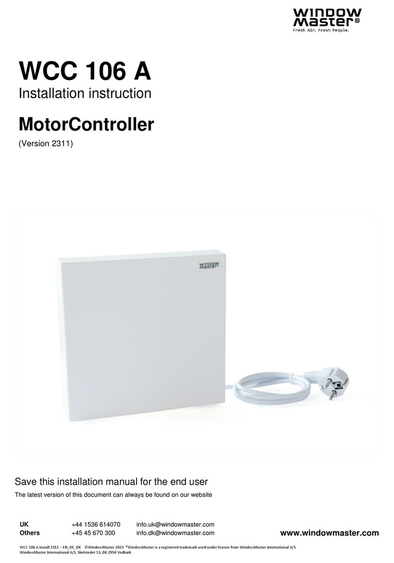WindowMaster WCC 106 A installation instructions