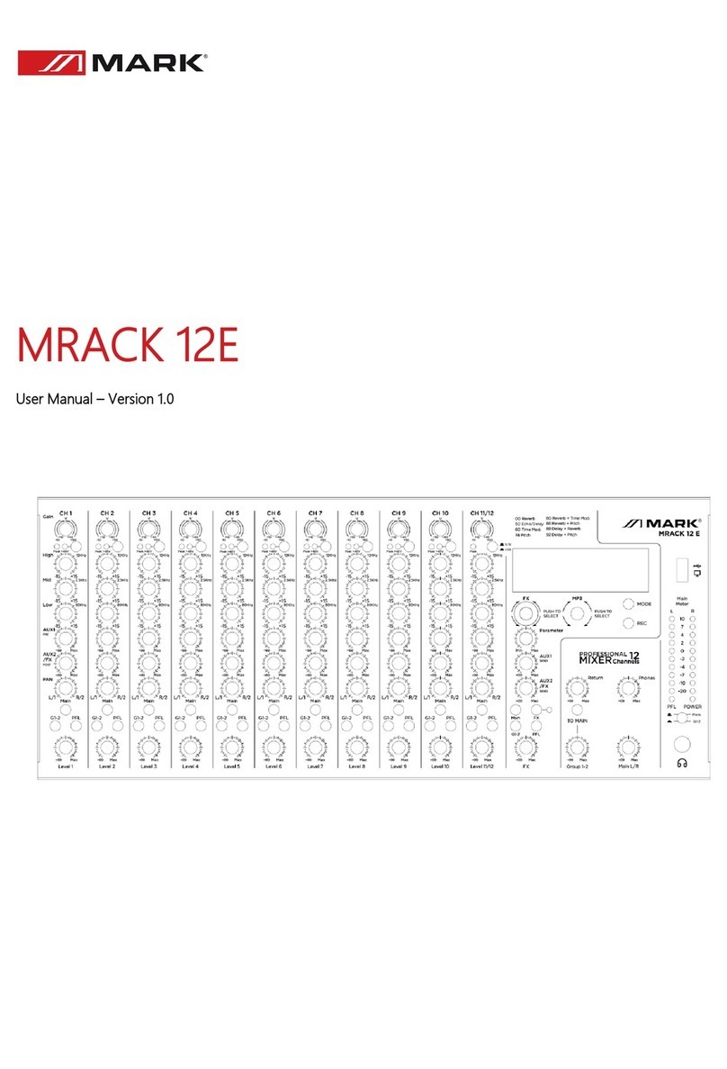 Mark MRACK 12E User manual