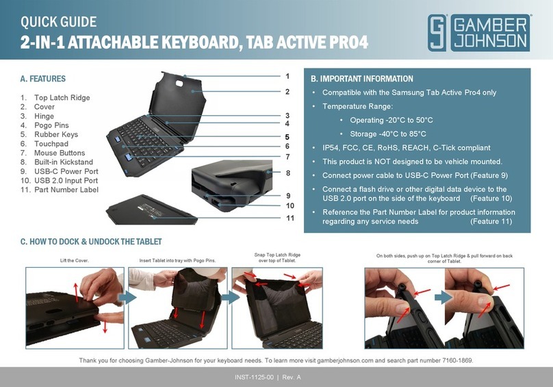 Gamber Johnson TAB ACTIVE PRO4 quick guide