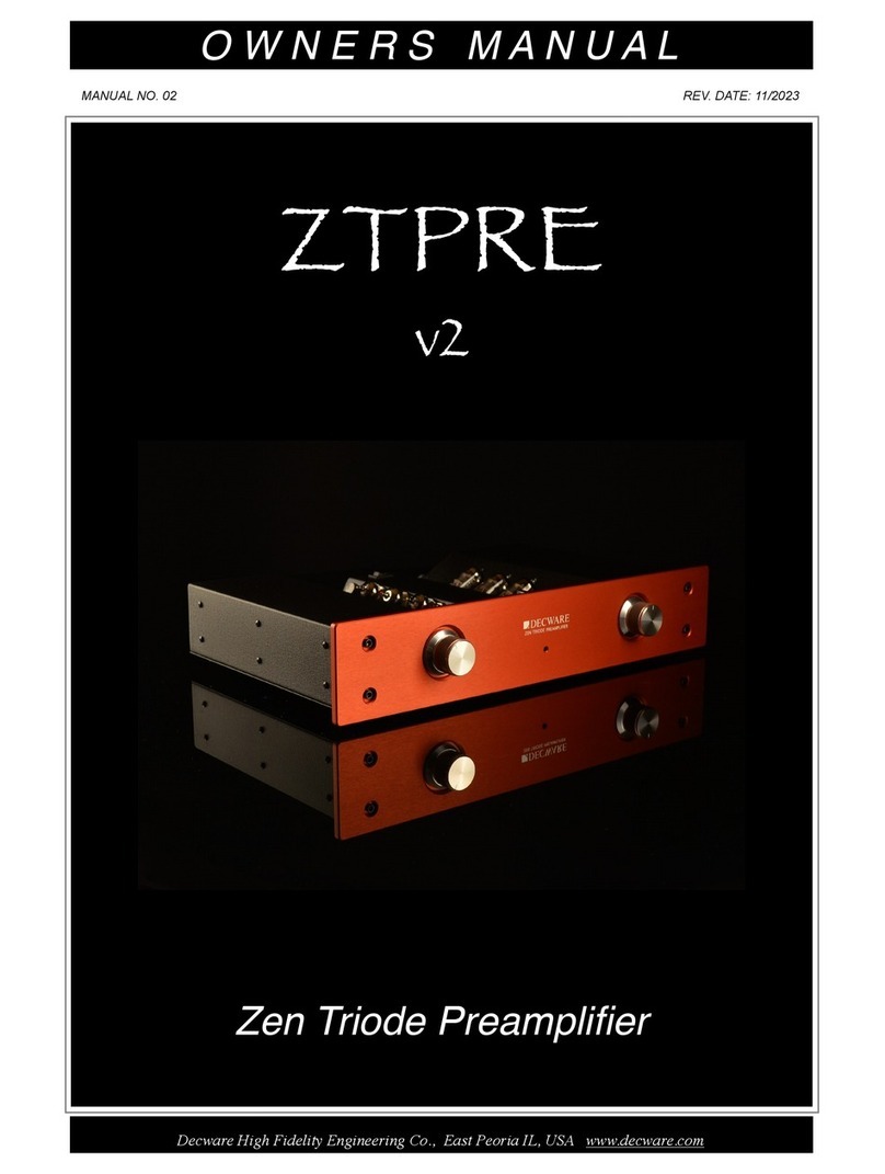 Decware ZTPRE v2 User manual