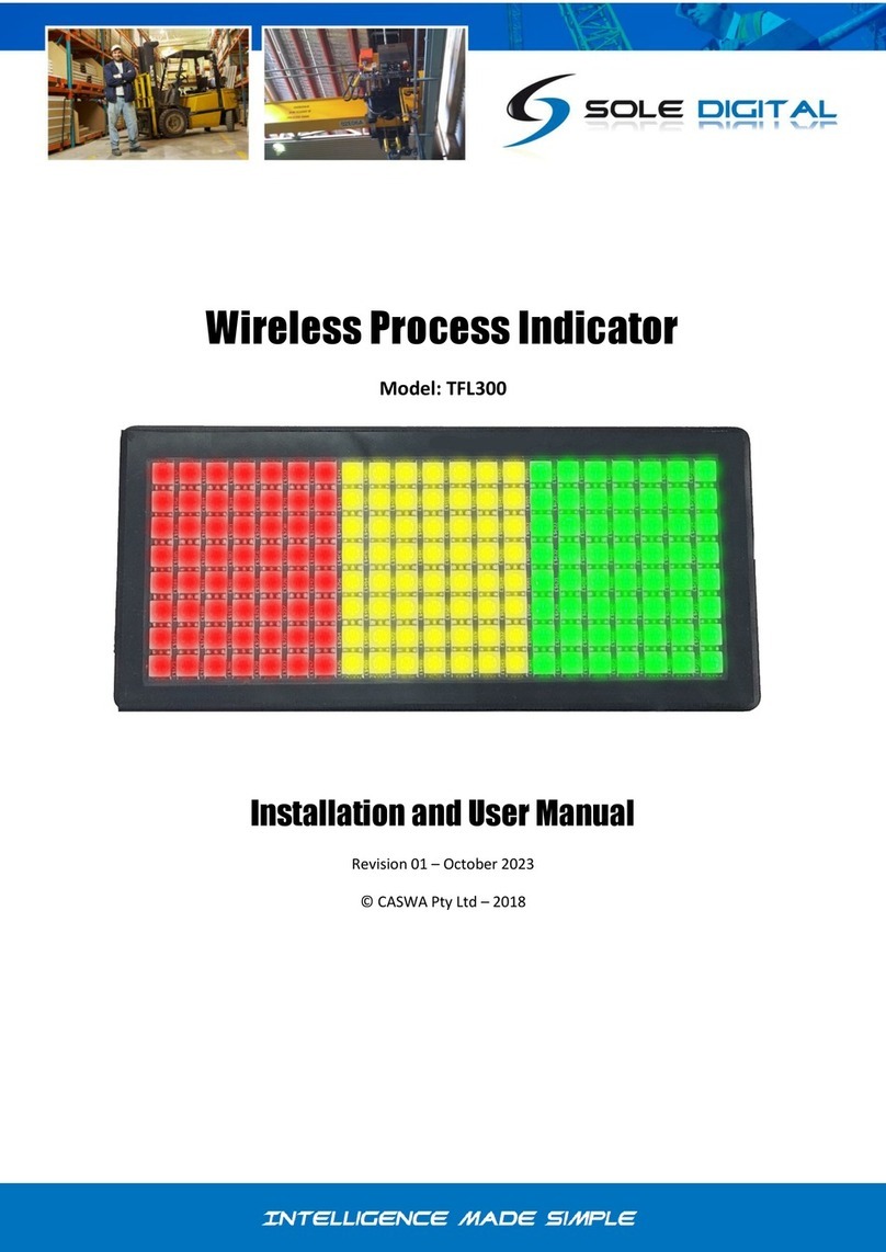 Sole Digital TFL300 Installation and user manual Sole Digital TFL300 Installation and user manual