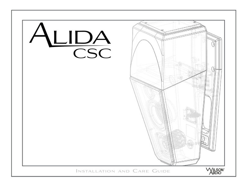 WILSON AUDIO ALIDA CSC manual