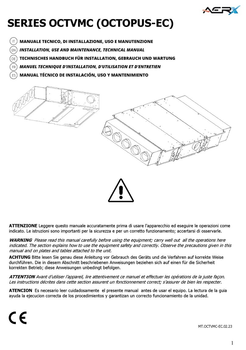 AerX OCTOPUS Instructions for installation, use and maintenance manual AerX OCTOPUS Instructions for installation, use and maintenance manual