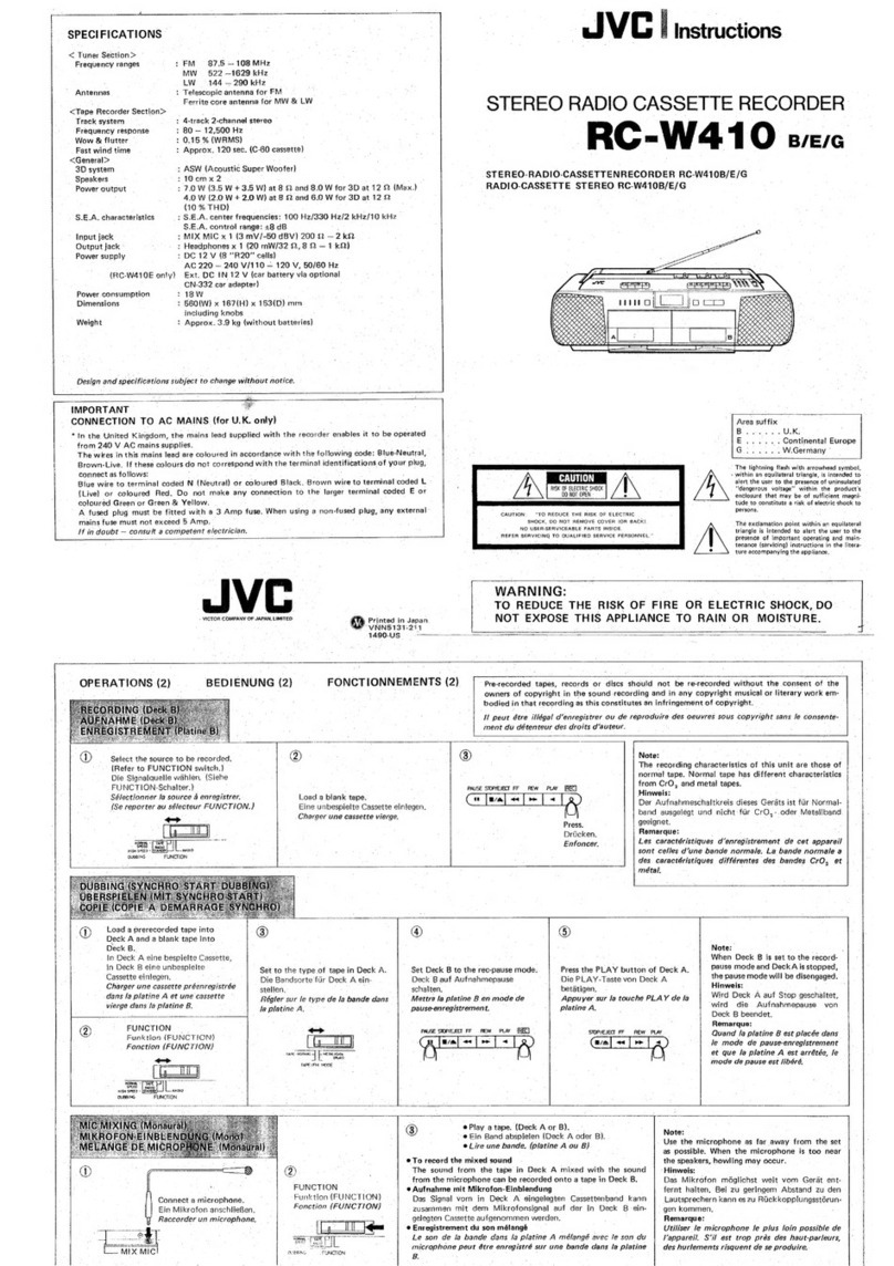 JVC RC-W410B User manual