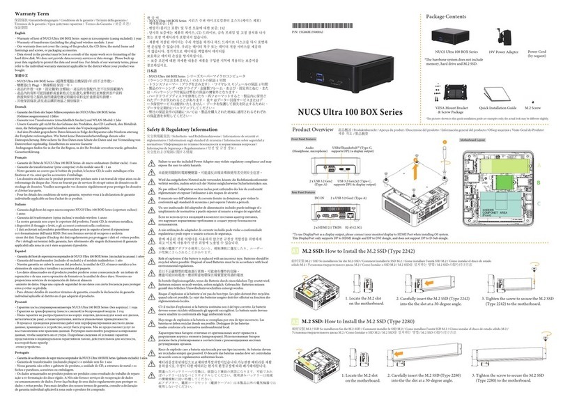 ASRock Industrial NUCS Ultra 100 BOX Series quick start guide