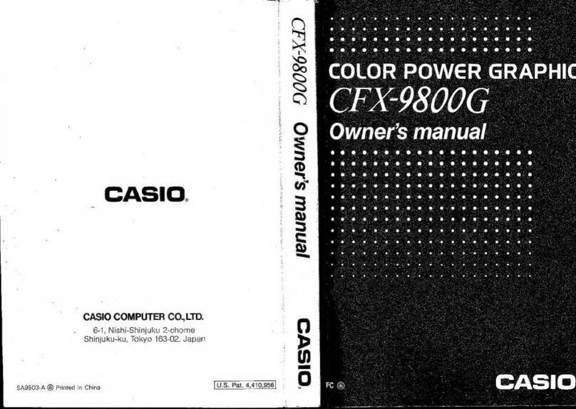 Casio CFX-9800G User manual