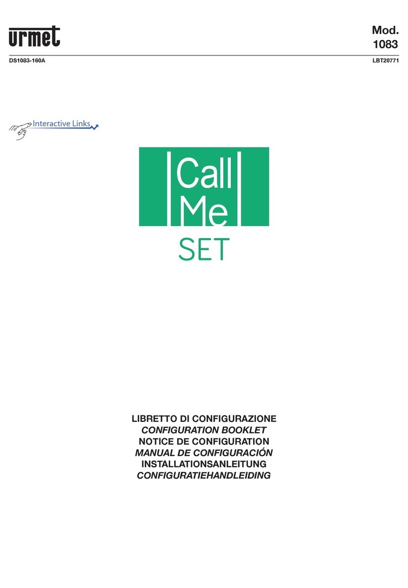 urmet domus CallMe SET 1083 Installation and operation manual