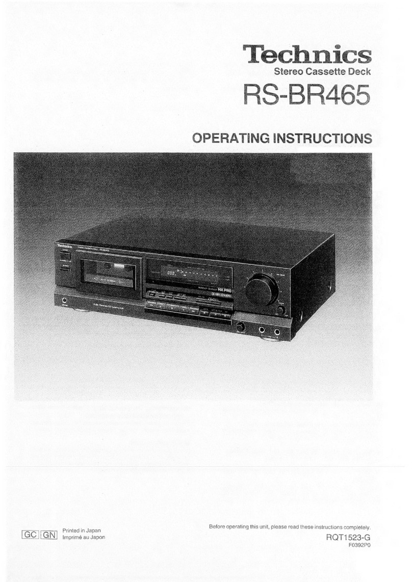 Technics RS-BR465 User manual