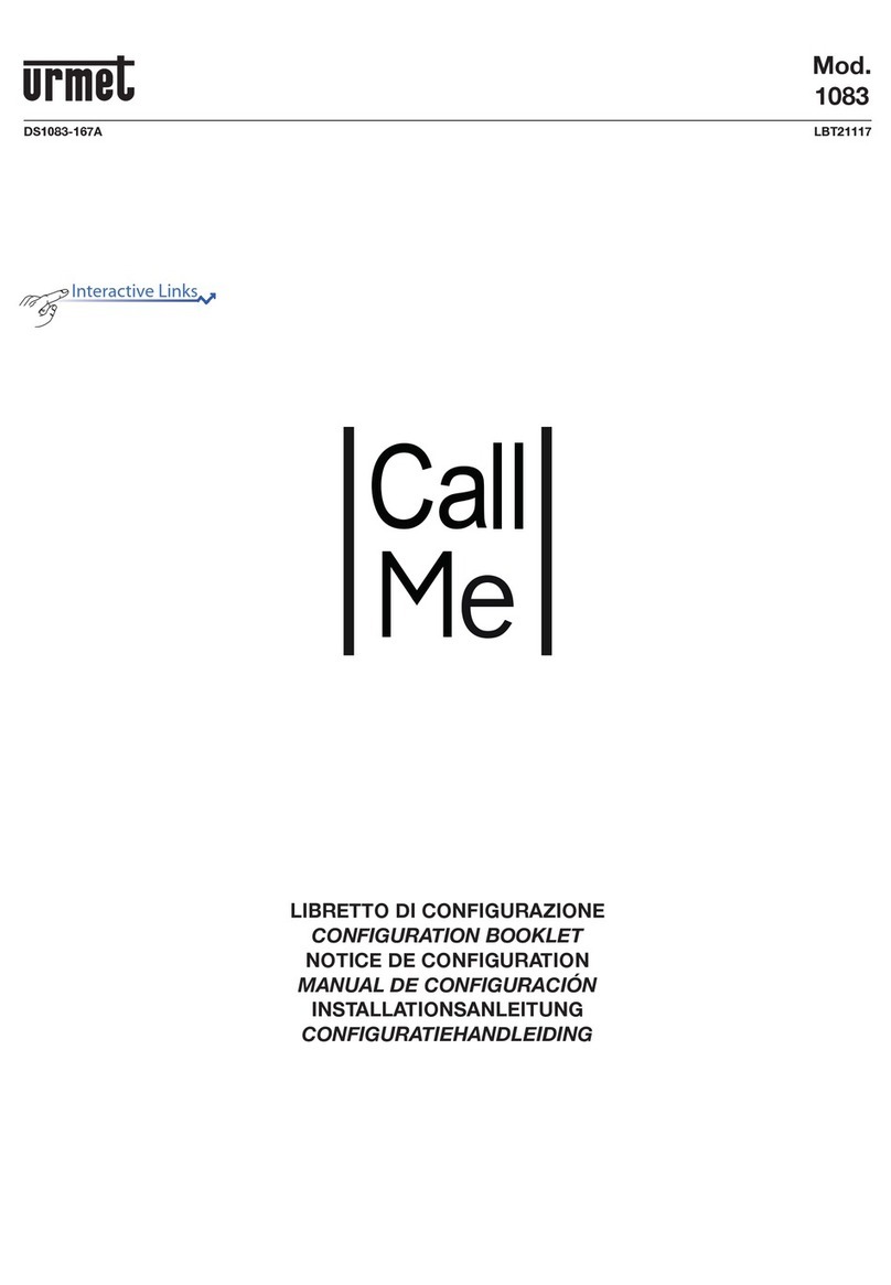 urmet domus 1083 Configuration Booklet