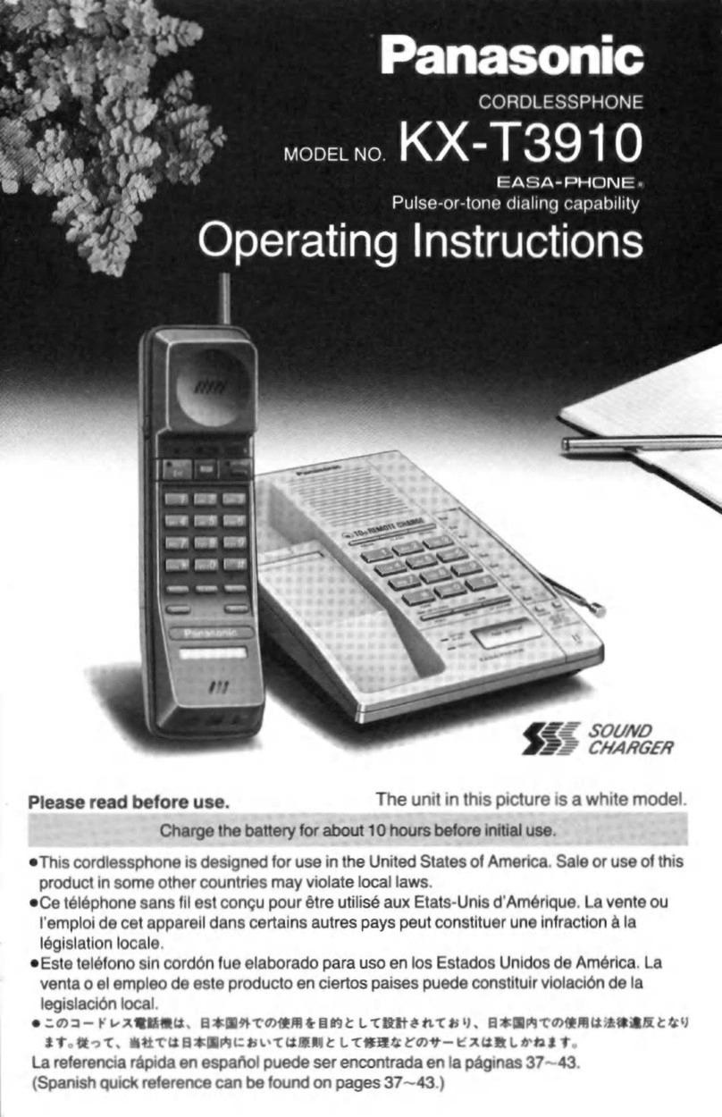 Panasonic Easa-Phone KX-T3910 User manual