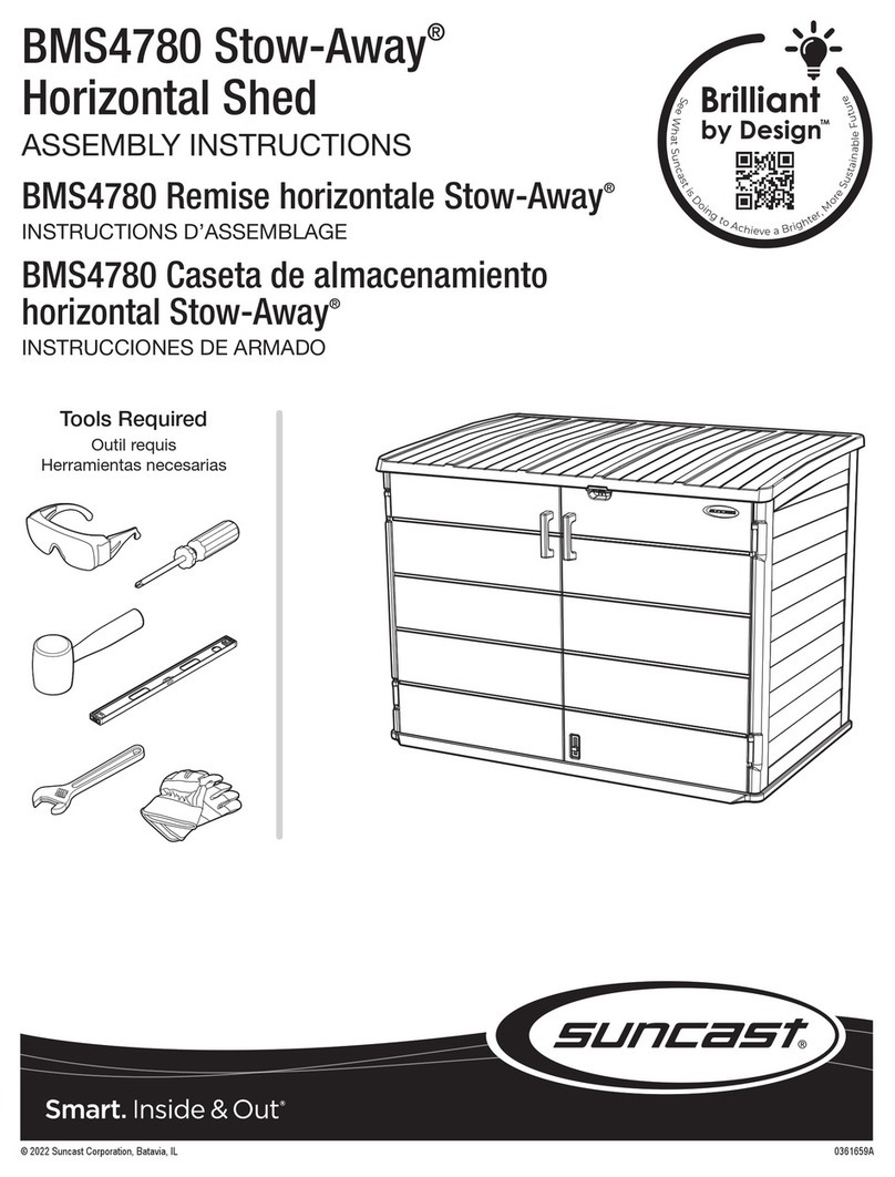 Design Brilliant suncast Stow-Away BMS4780 User manual