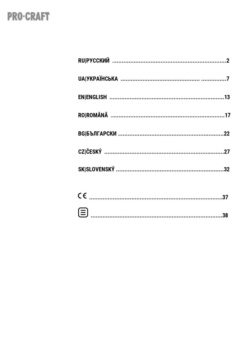 PROCRAFT PCA20 user manual