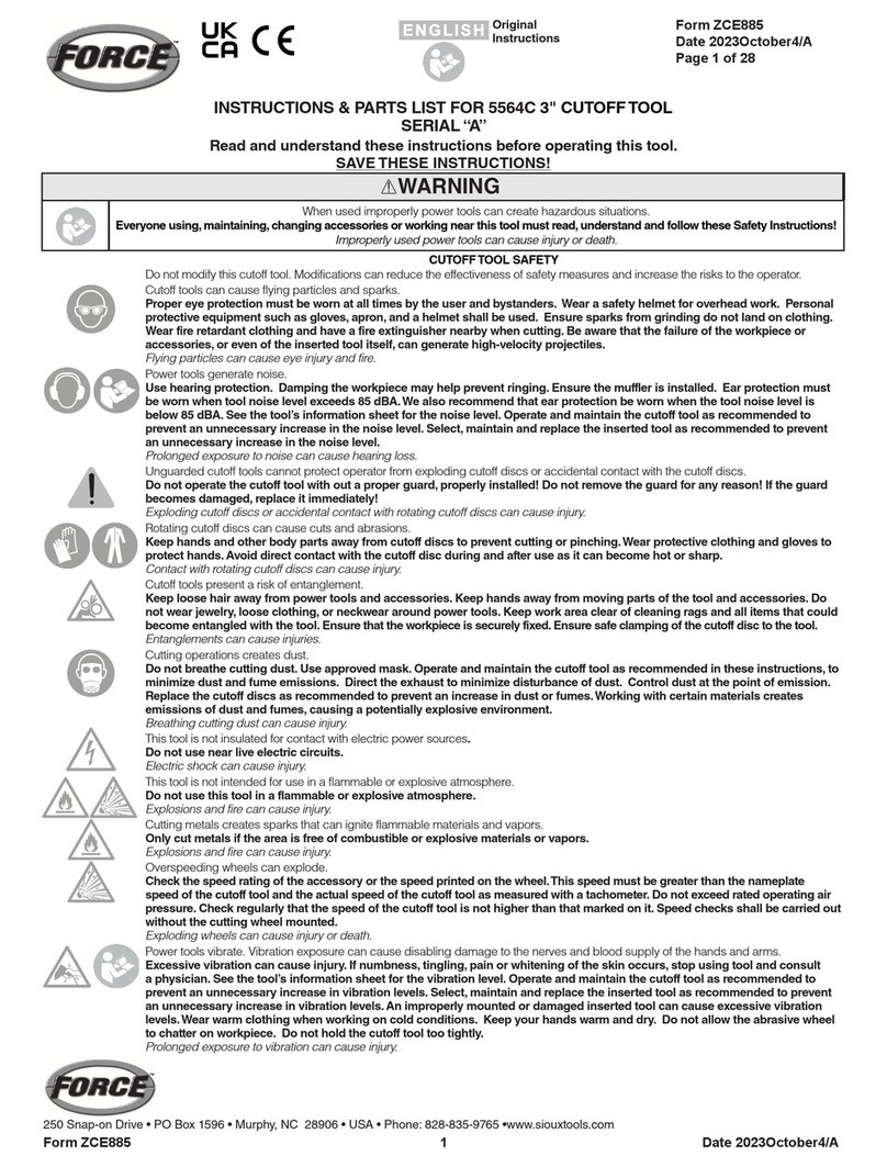 Force 5564C Instructions-parts list