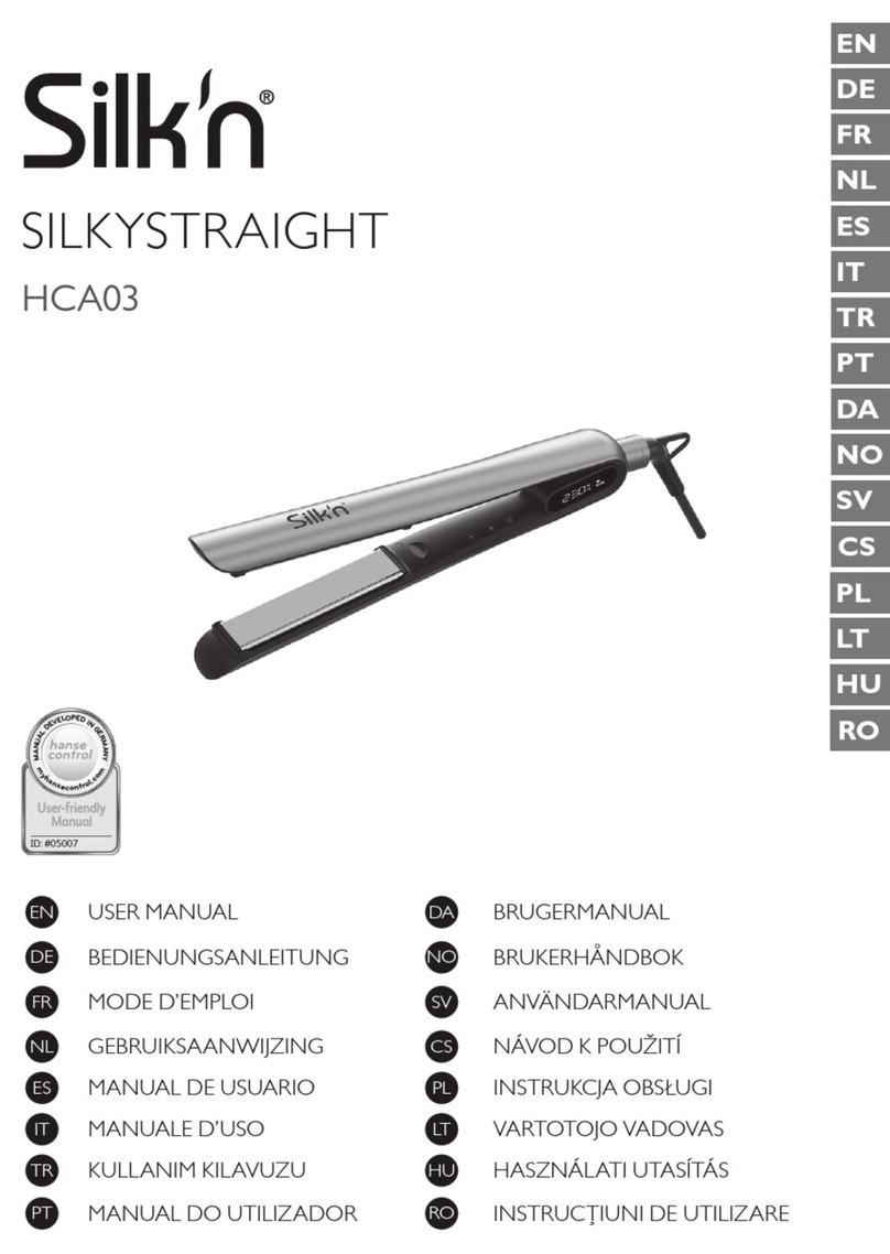 Silk'n SILKYSTRAIGHT user manual