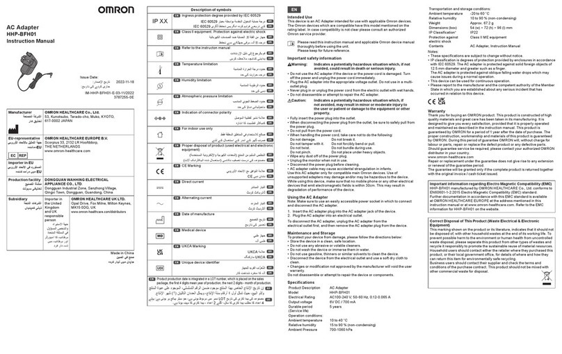 Omron HHP-BFH01 instruction manual