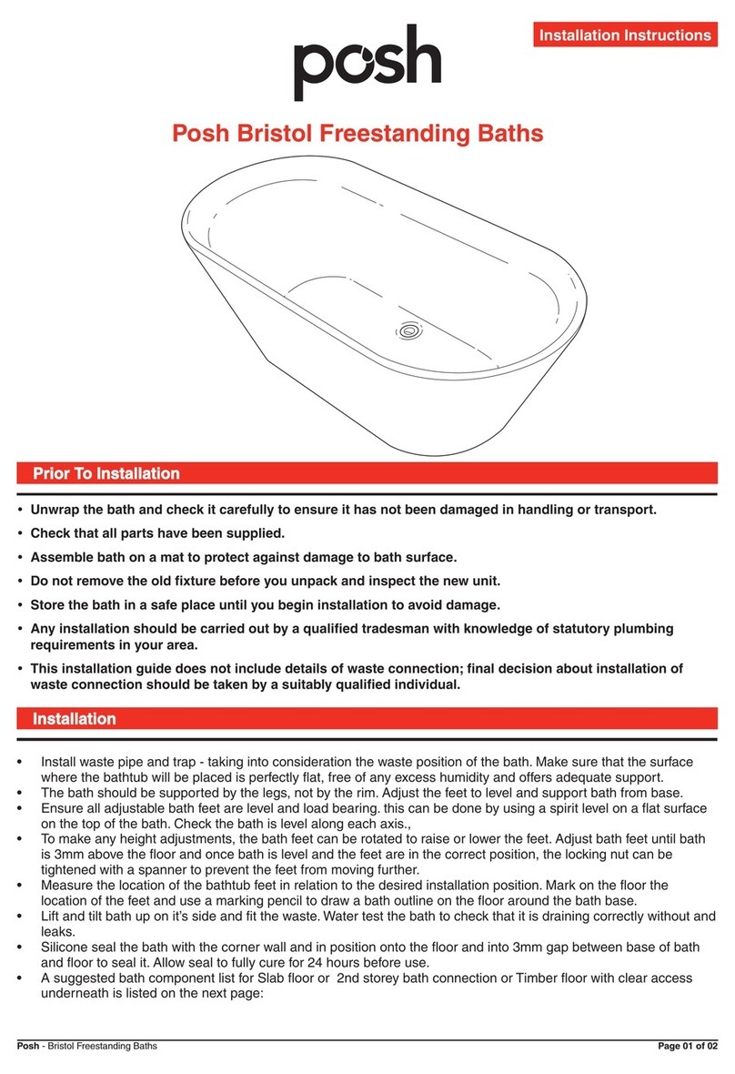 Reece Posh Bristol 9504428 installation instructions
