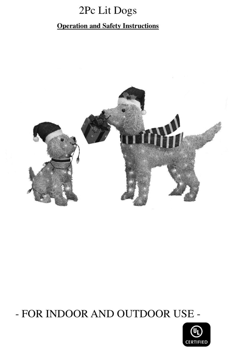 Winter Wonder Lane Santa Pups Operation and safety instructions