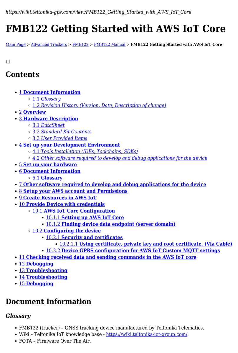 Teltonika FMB122 User manual