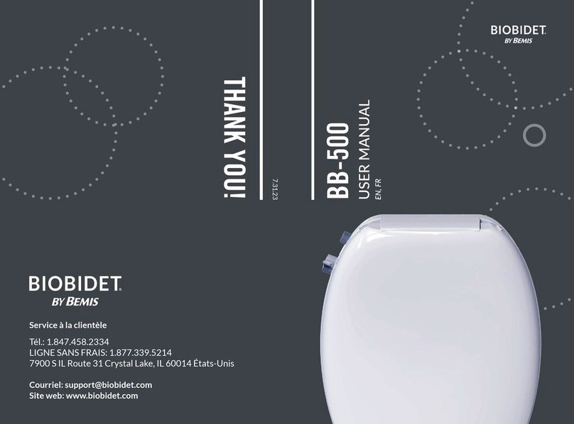 BEMIS BIOBIDET BB-500 User manual