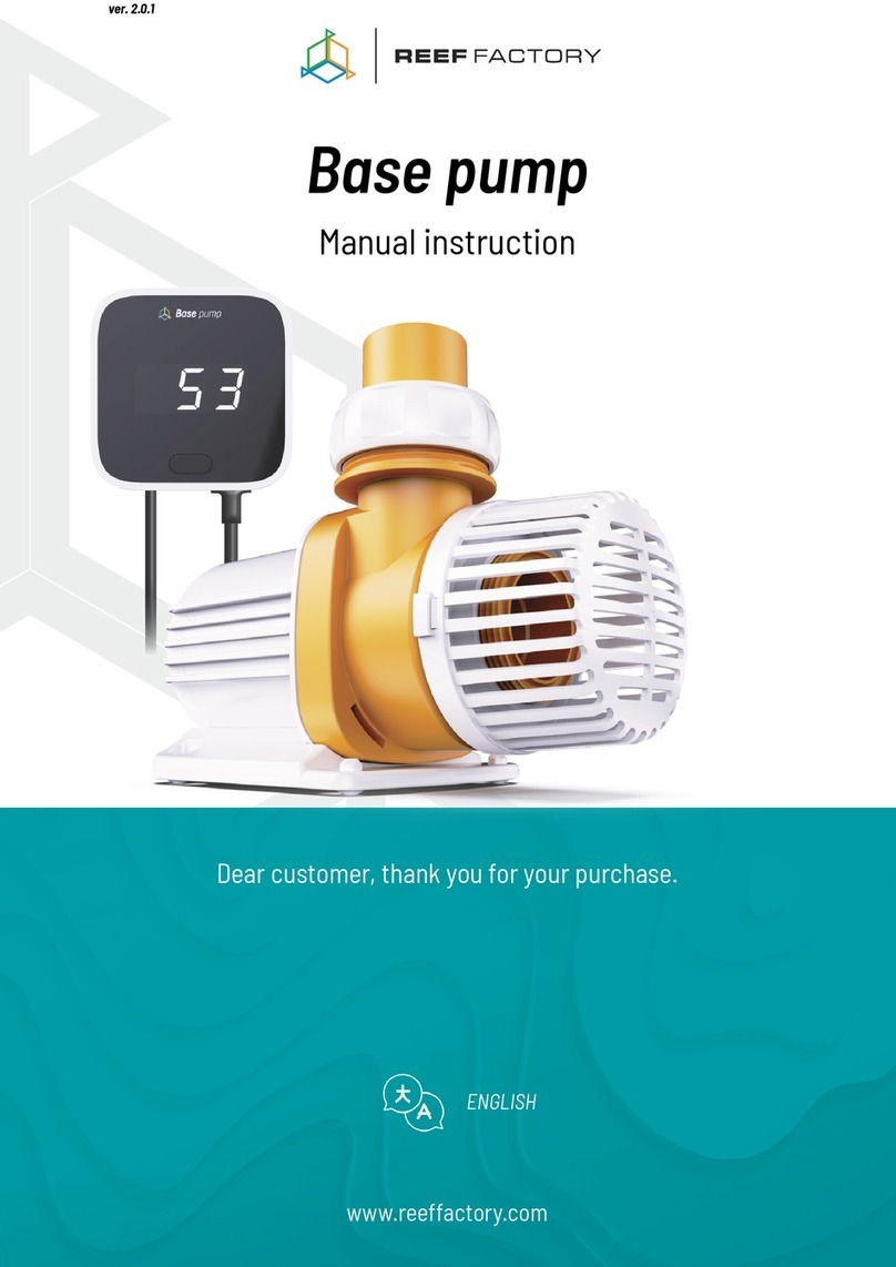 Reef Factory Base pump 3000 Manual instruction Reef Factory Base pump 3000 Manual instruction