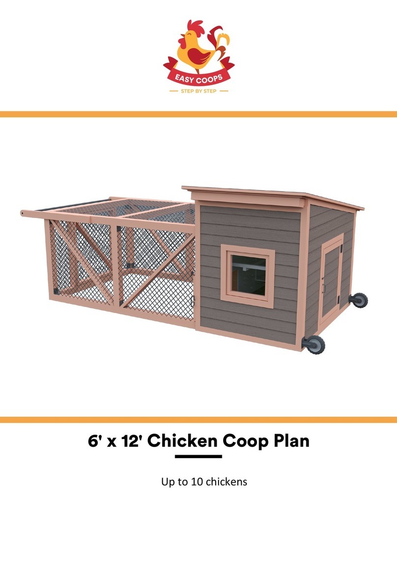 EASY COOPS Chicken Coop Plan 6x12 Assembly instructions