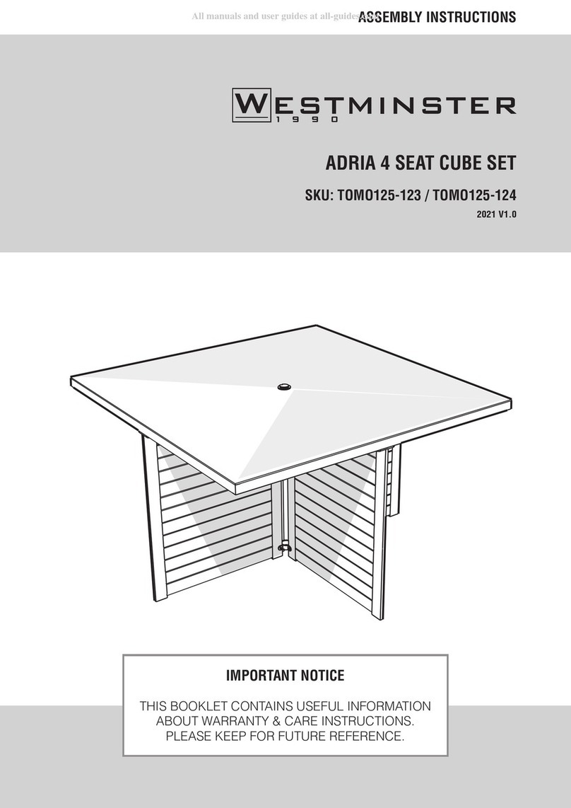 WESTMINSTER ADRIA TOMO125-123 Assembly instructions