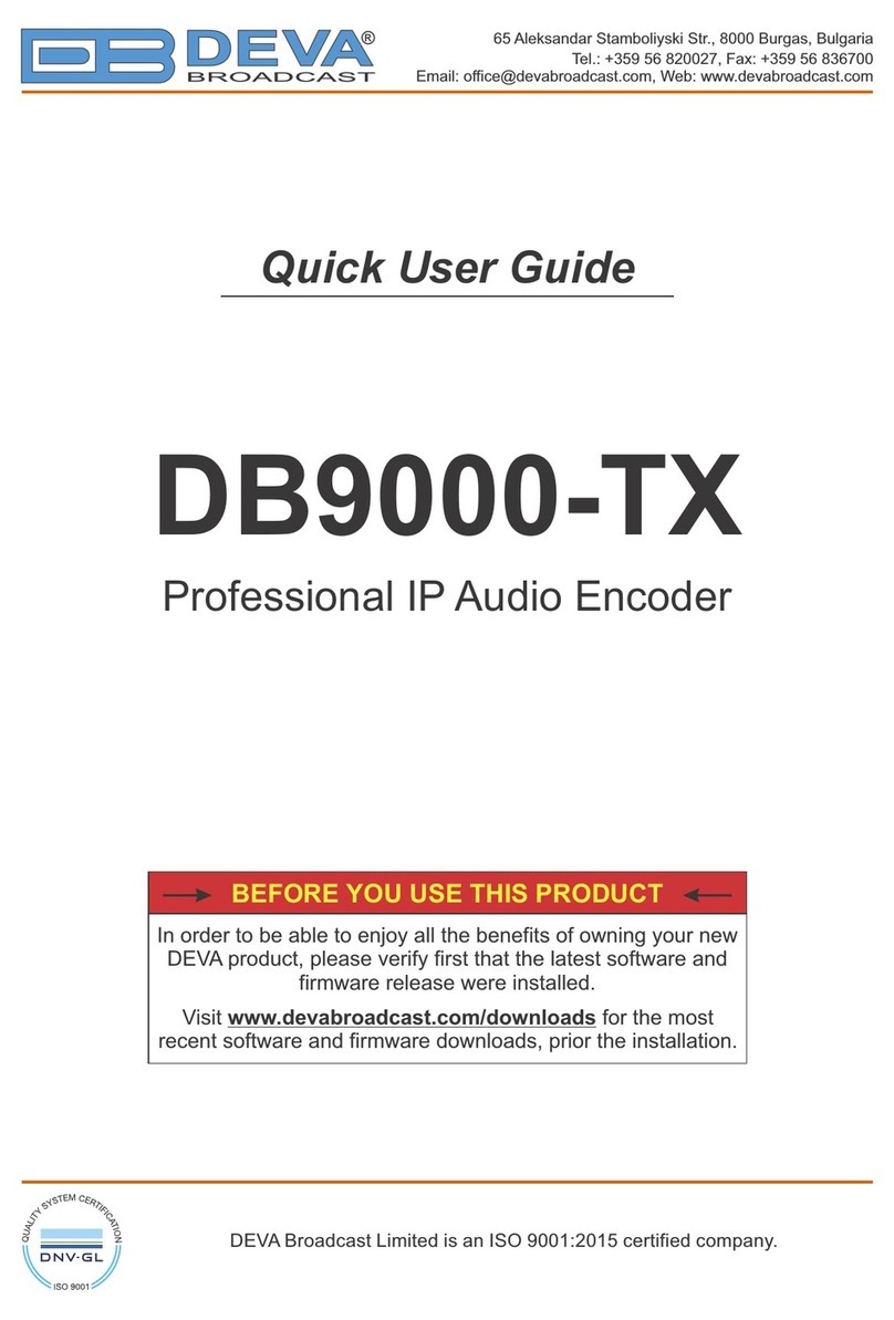 DEVA Broadcast DB9000-TX Instruction manual