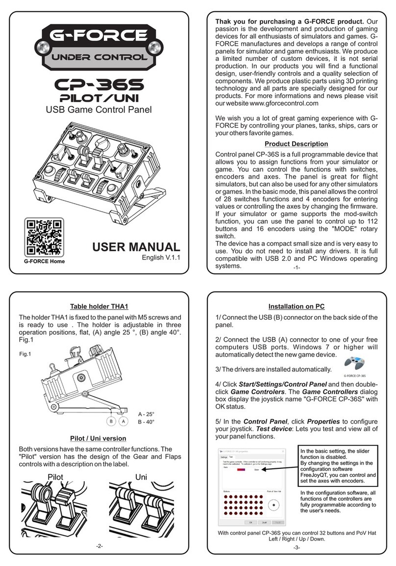 G-Force UNDER CONTROL CP-36S PILOT user manual G-Force UNDER CONTROL CP-36S PILOT user manual
