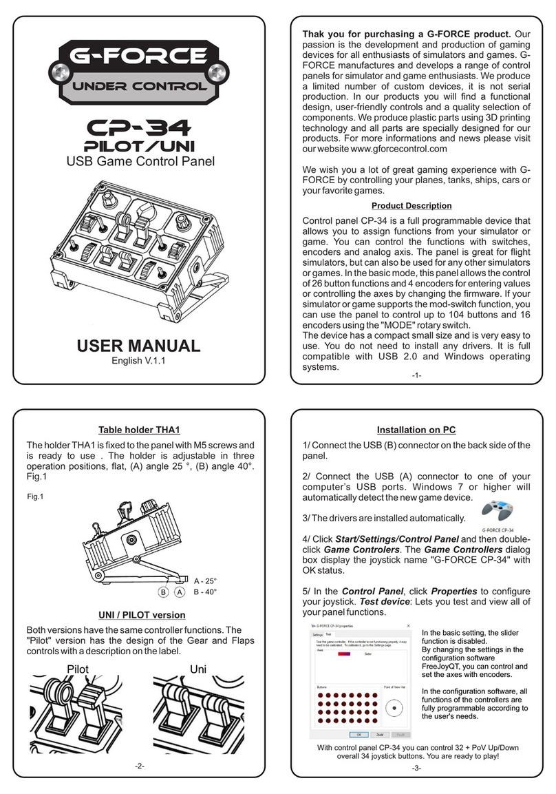 G-Force UNDER CONTROL CP-34 PILOT user manual