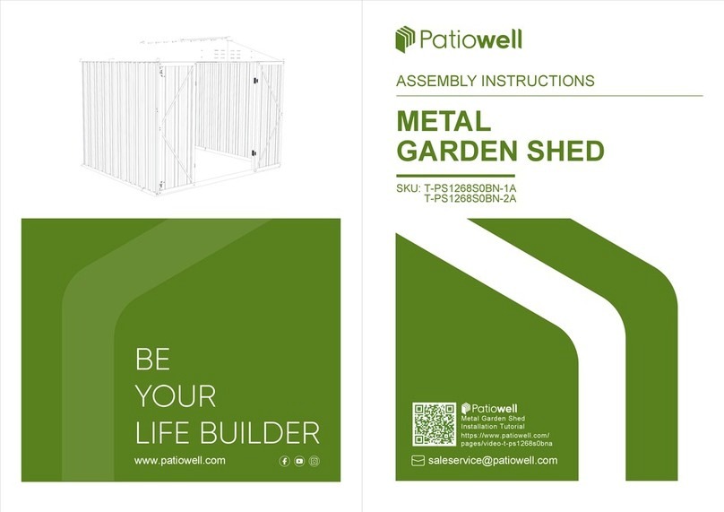 Patiowell T-PS1268S0BN-1A Assembly instructions