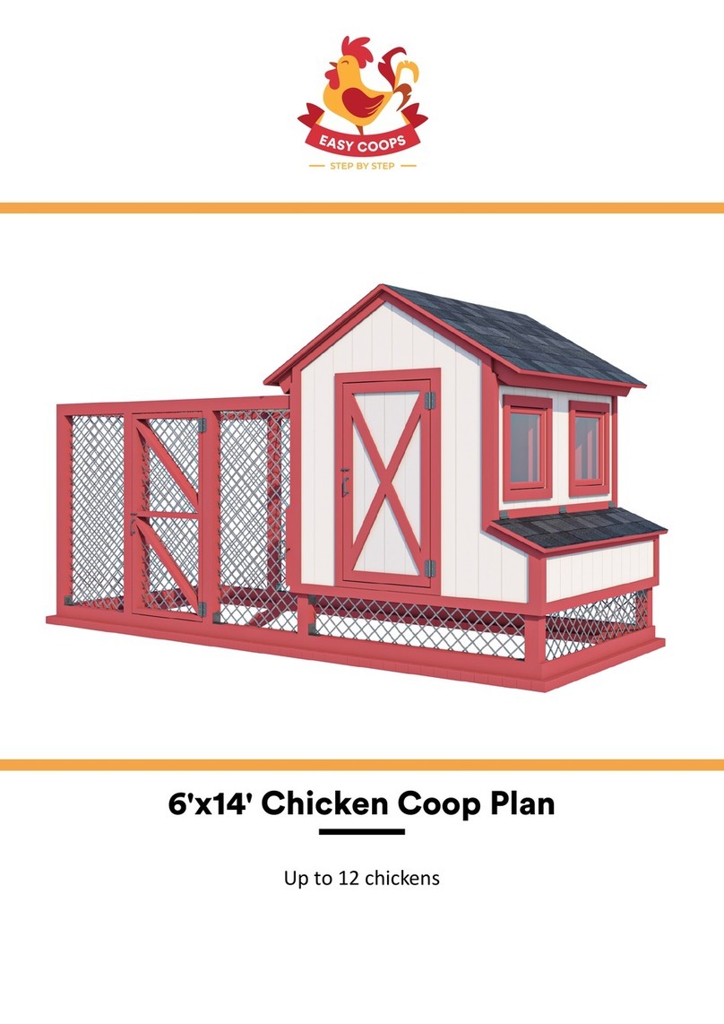 EASY COOPS Chicken Coop Plan 6x14 Assembly instructions