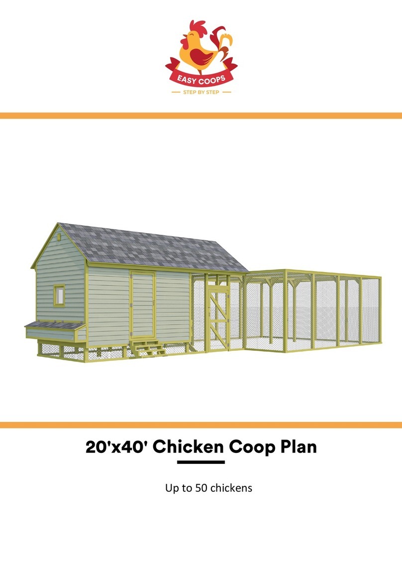 EASY COOPS Chicken Coop Plan 20x40 Assembly instructions