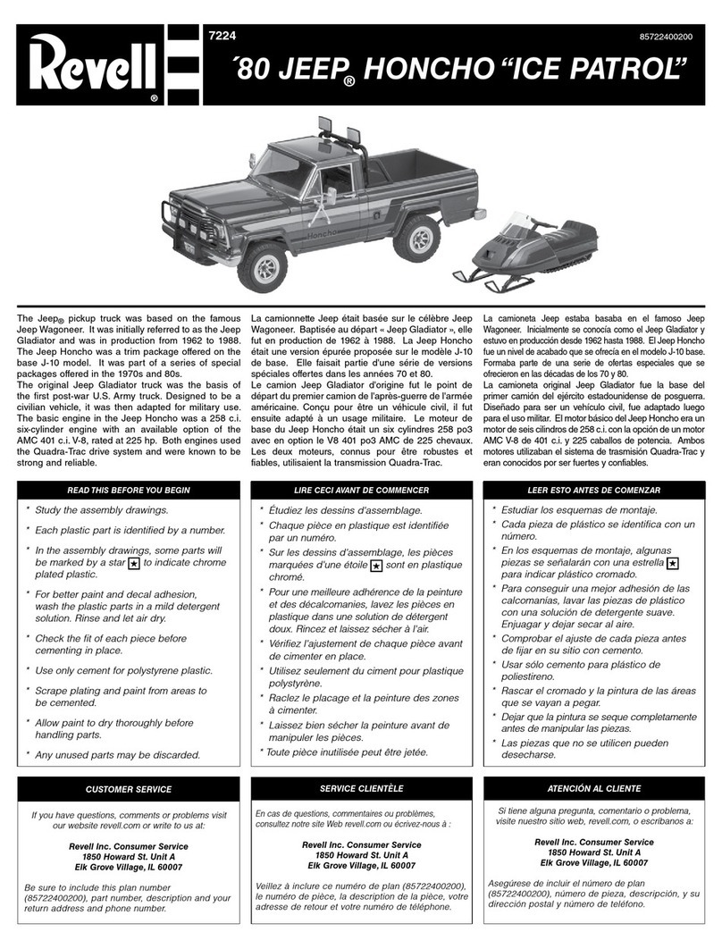 REVELL 80 JEEP HONCHO ICE PATROL manual