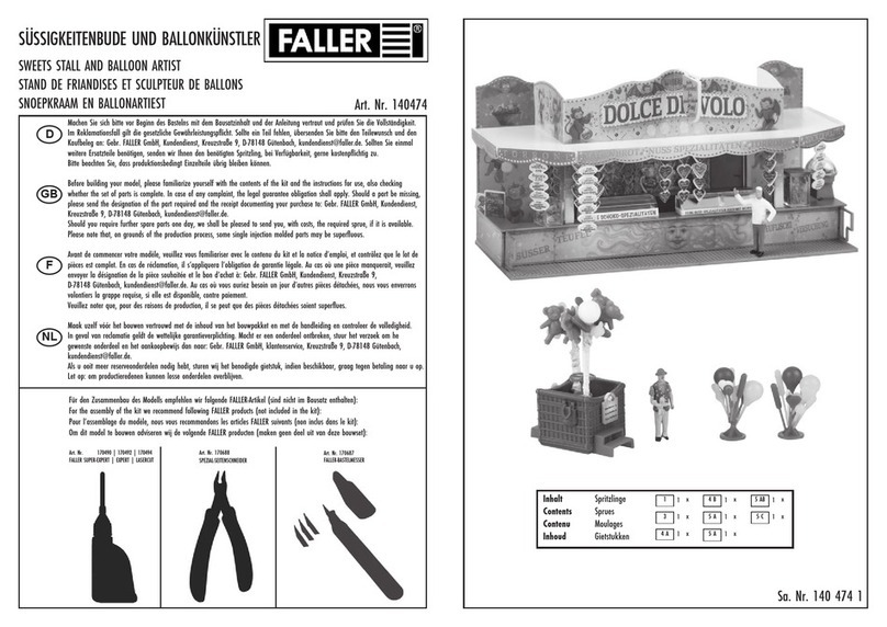 Faller SWEETS STALL AND BALLOON ARTIST User manual