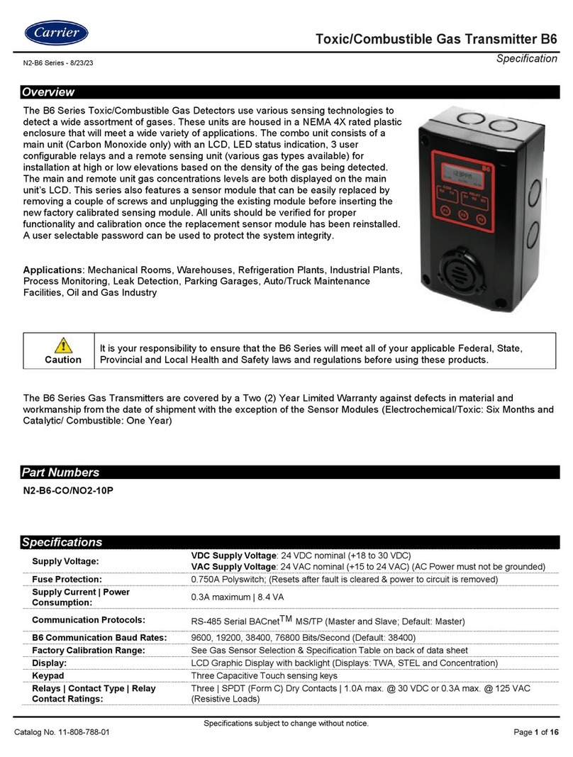 Carrier B6 Series specification
