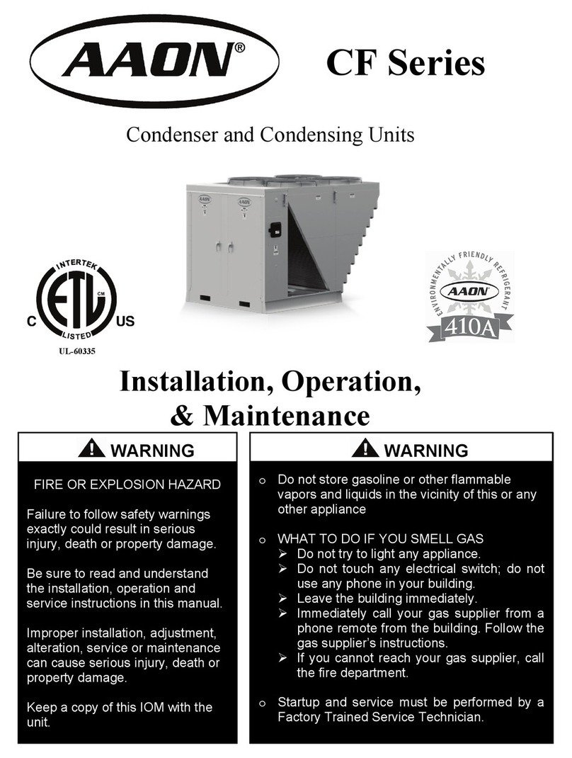 AAON CF Series Installation operation & maintenance