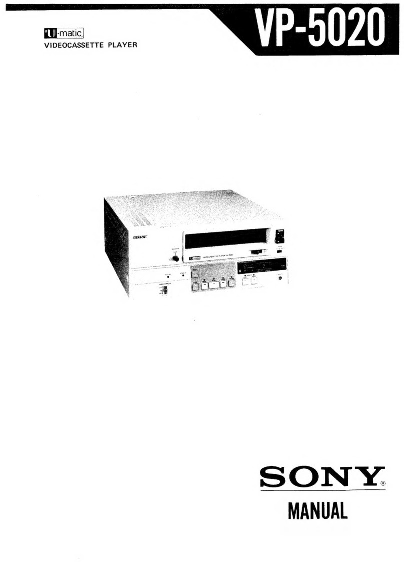 Sony U-matic VP-5020 User manual