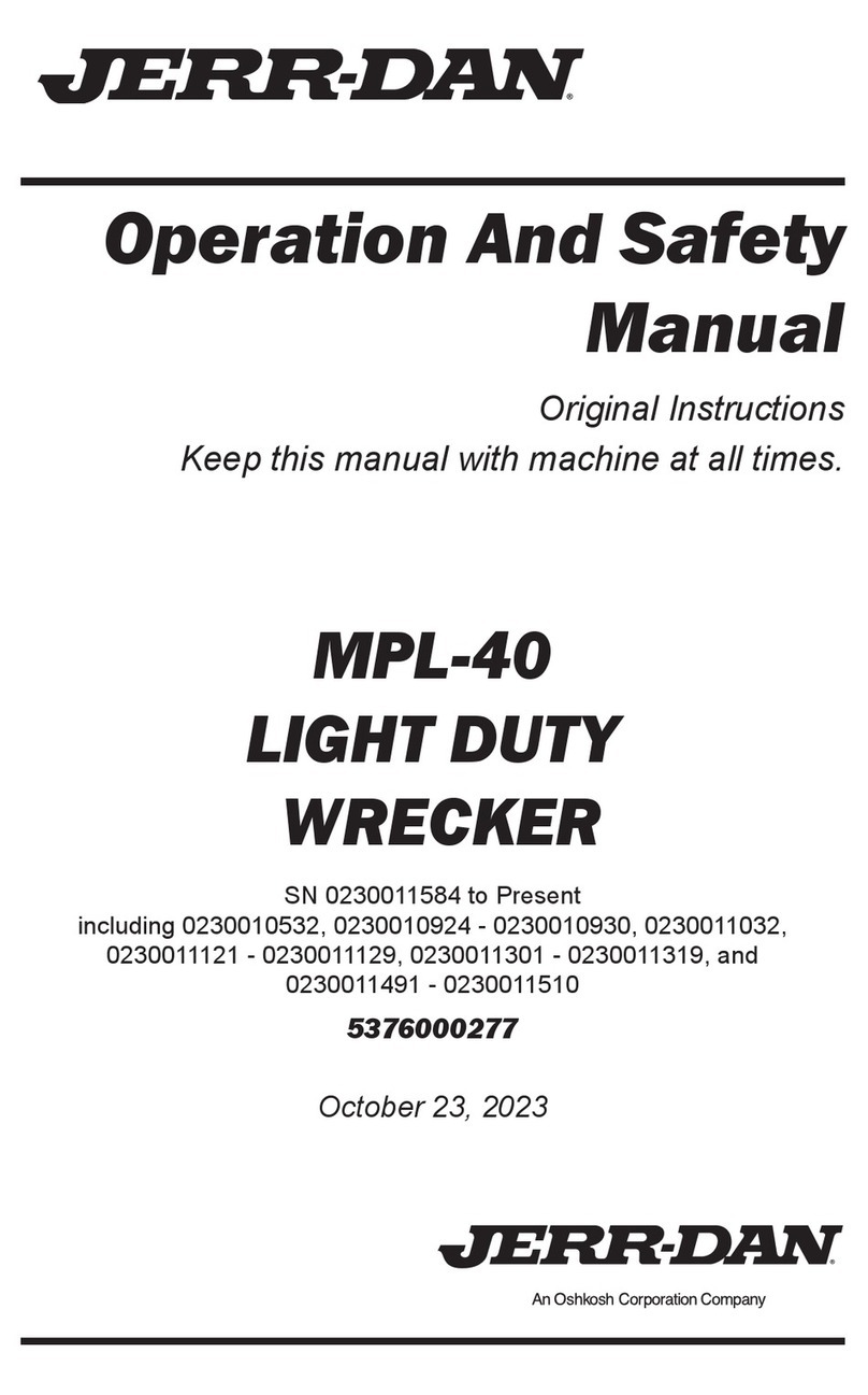 Jerr-Dan MPL40 Operation and safety manual