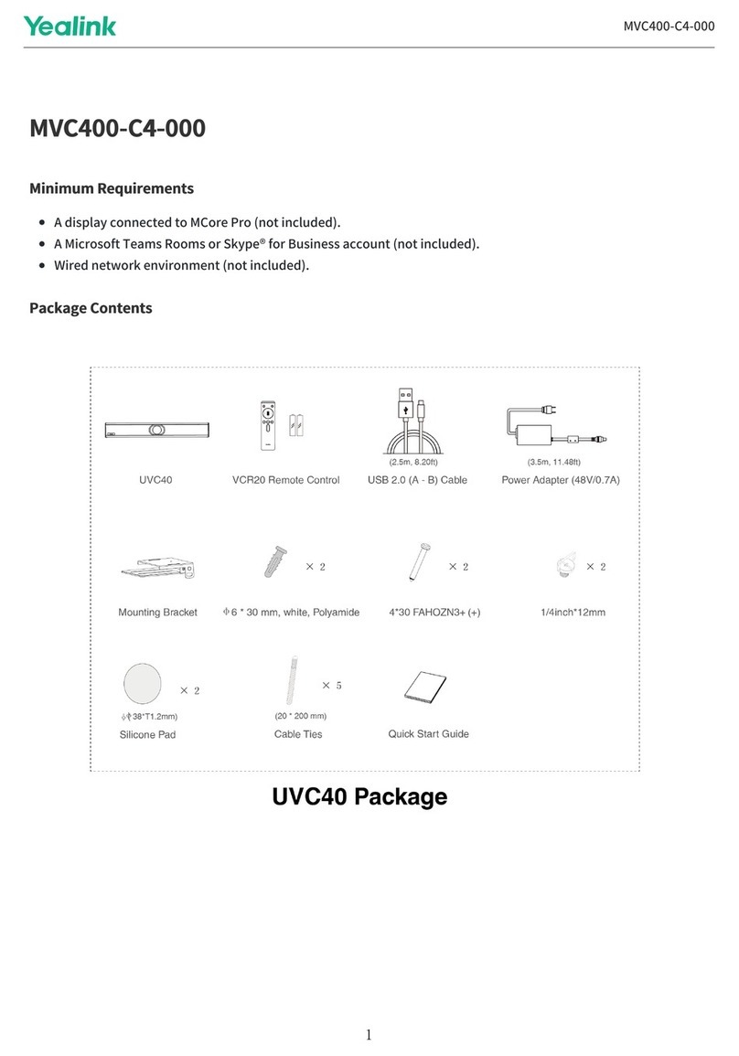 Yealink MVC400-C4-000 manual