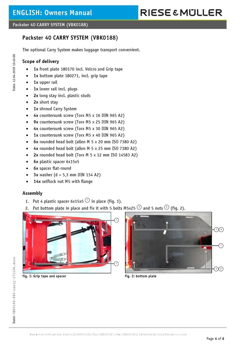RIESE & MULLER Packster 40 CARRY SYSTEM User manual RIESE & MULLER Packster 40 CARRY SYSTEM User manual