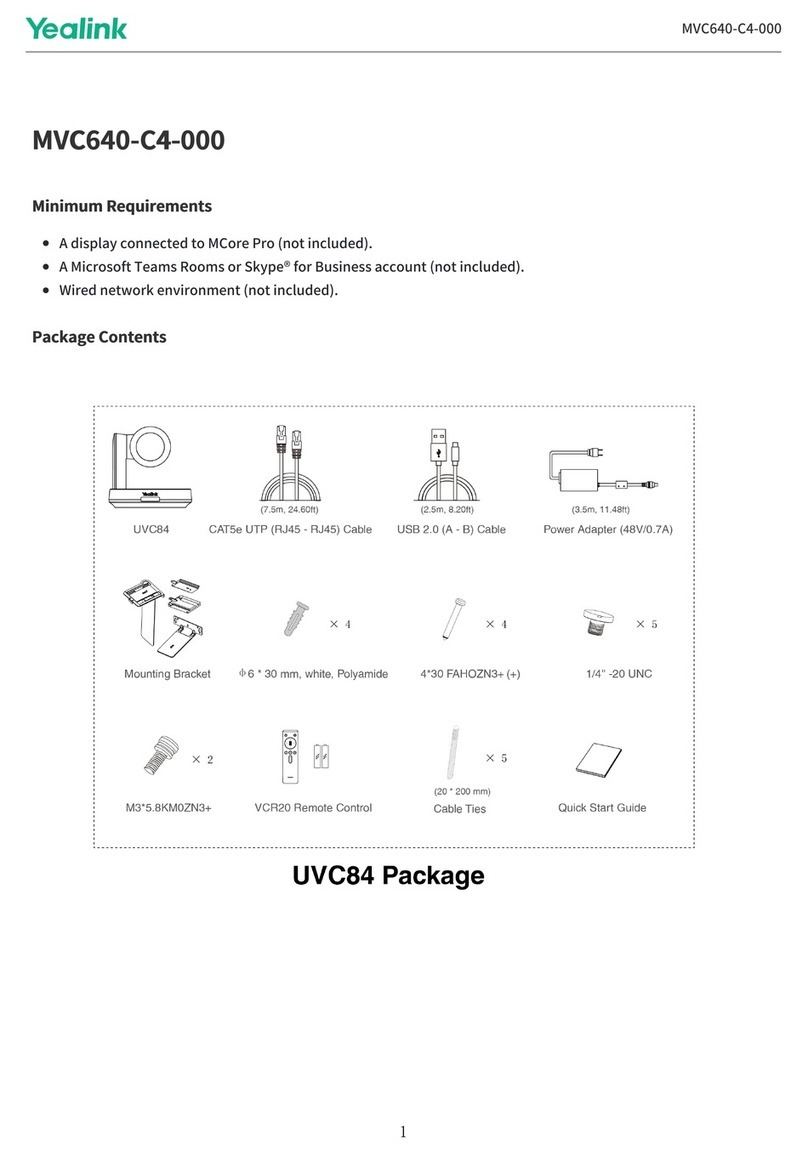 Yealink MVC640-C4-000 User manual