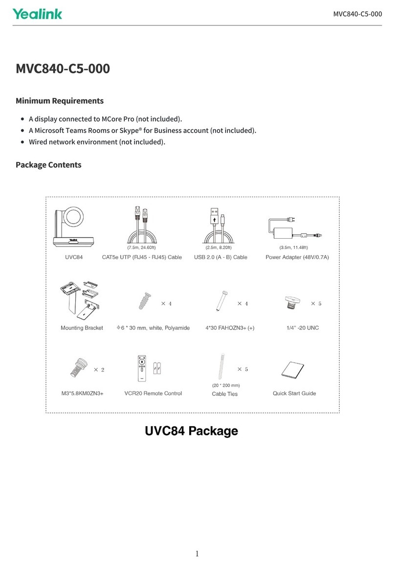 Yealink MVC840-C5-000 User manual Yealink MVC840-C5-000 User manual