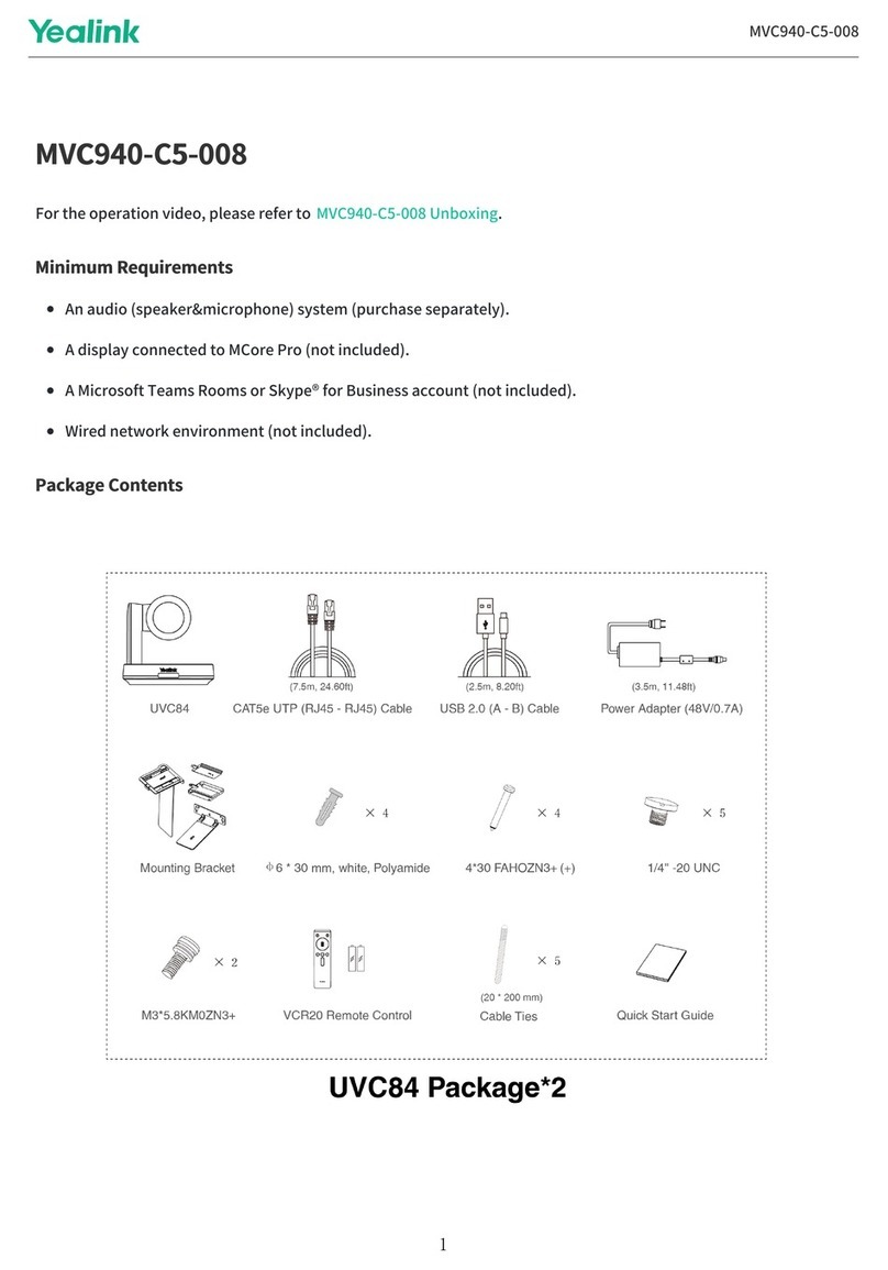 Yealink MVC940-C5-008 User manual