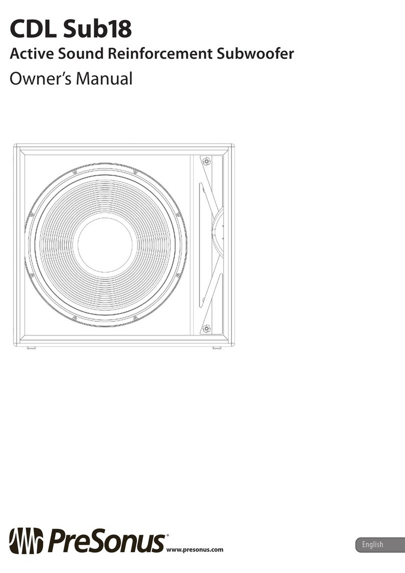 PRESONUS CDL Sub18 owner's manual