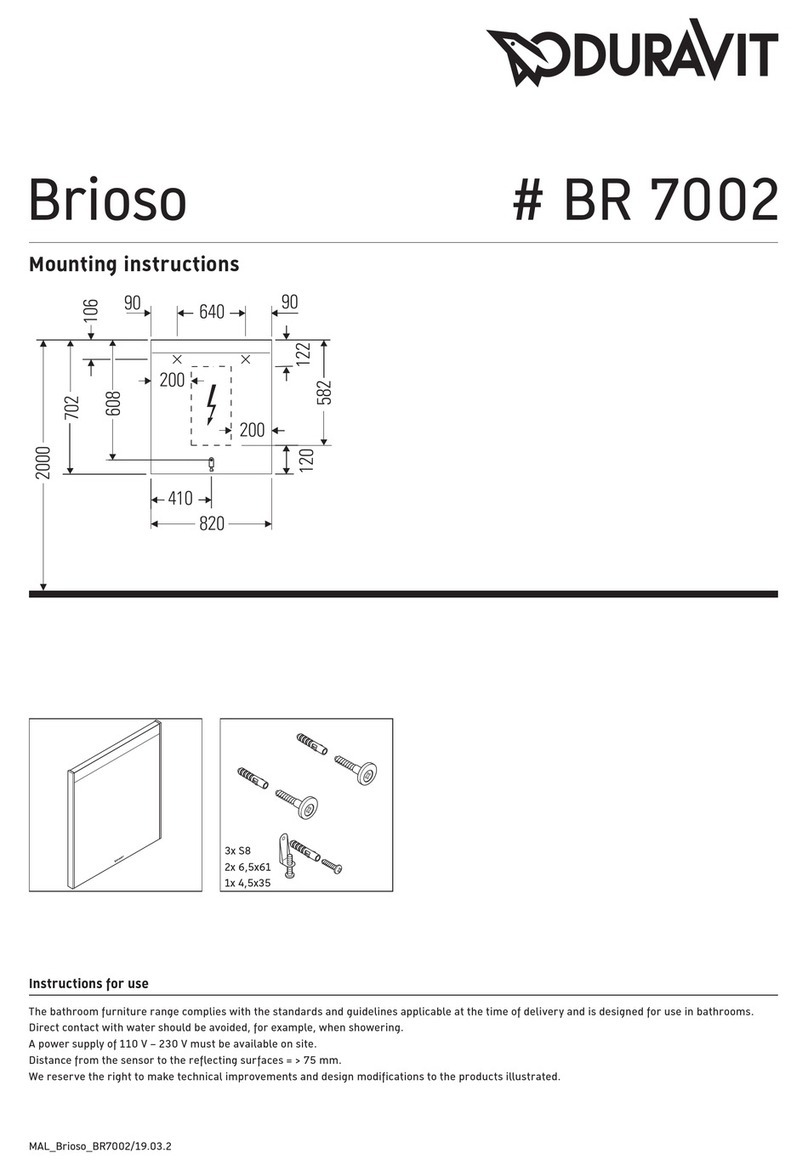 DURAVIT Brioso BR 7002 User manual DURAVIT Brioso BR 7002 User manual