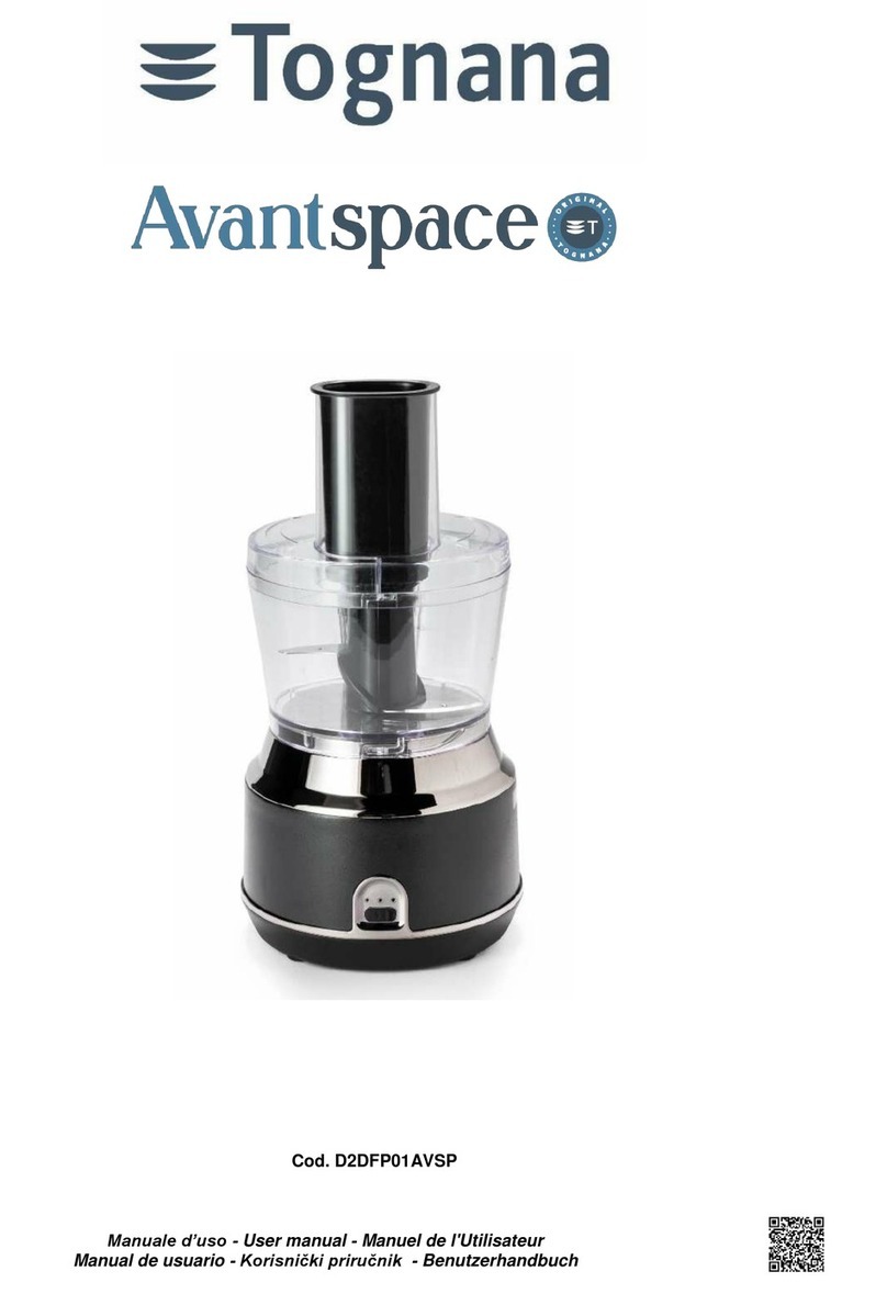 Tognana Avantspace D2DFP01AVSP user manual